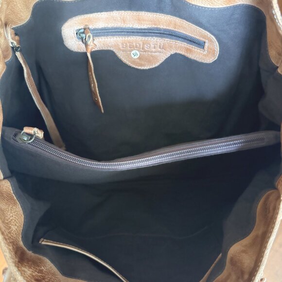 Nwt Bed Stu Leather Rockaway Satchel Tote Bag - Picture 8 of 13
